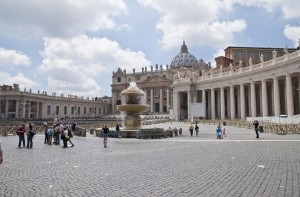 Площадь Святого Петра. Ватикан    